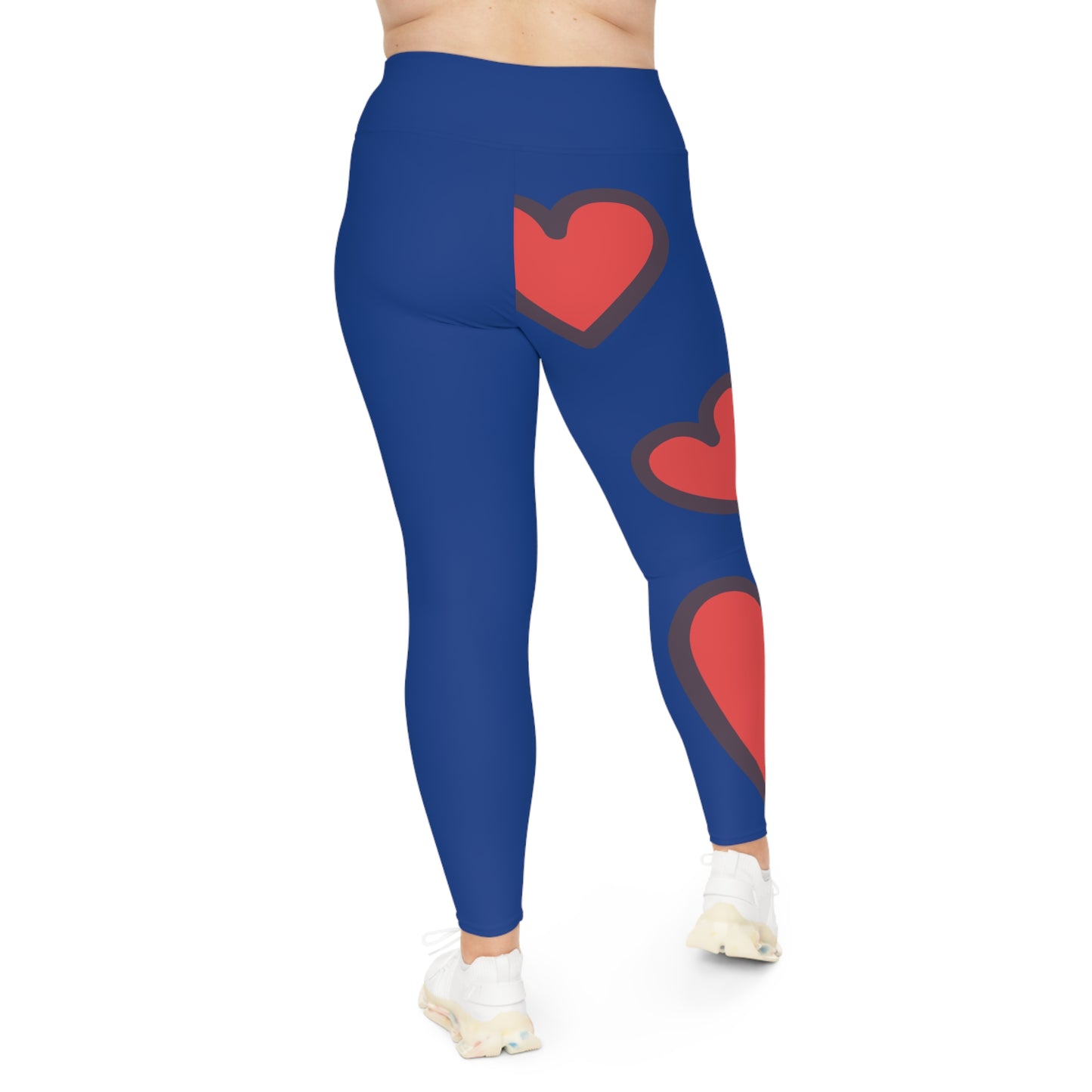 "Heart to Heart": Plus Size Leggings (AOP)