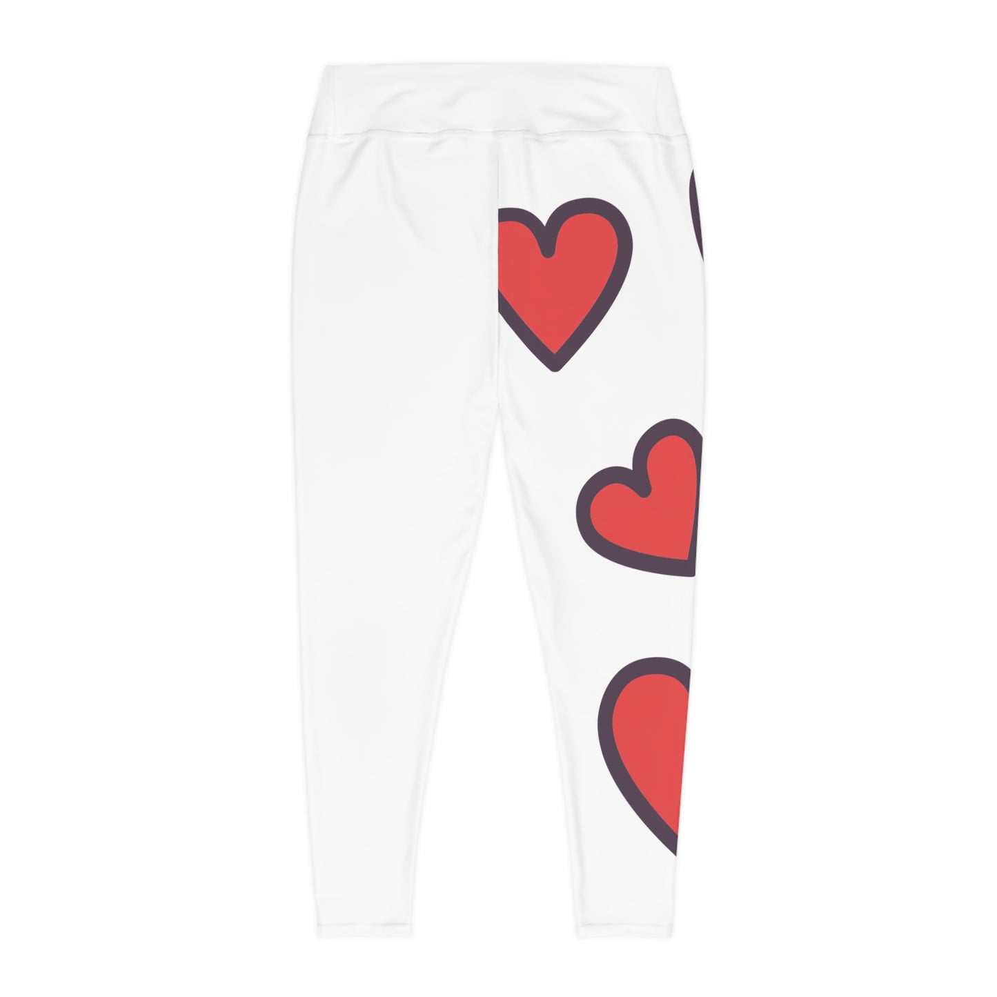 "Heart to Heart": Plus Size Leggings (AOP)