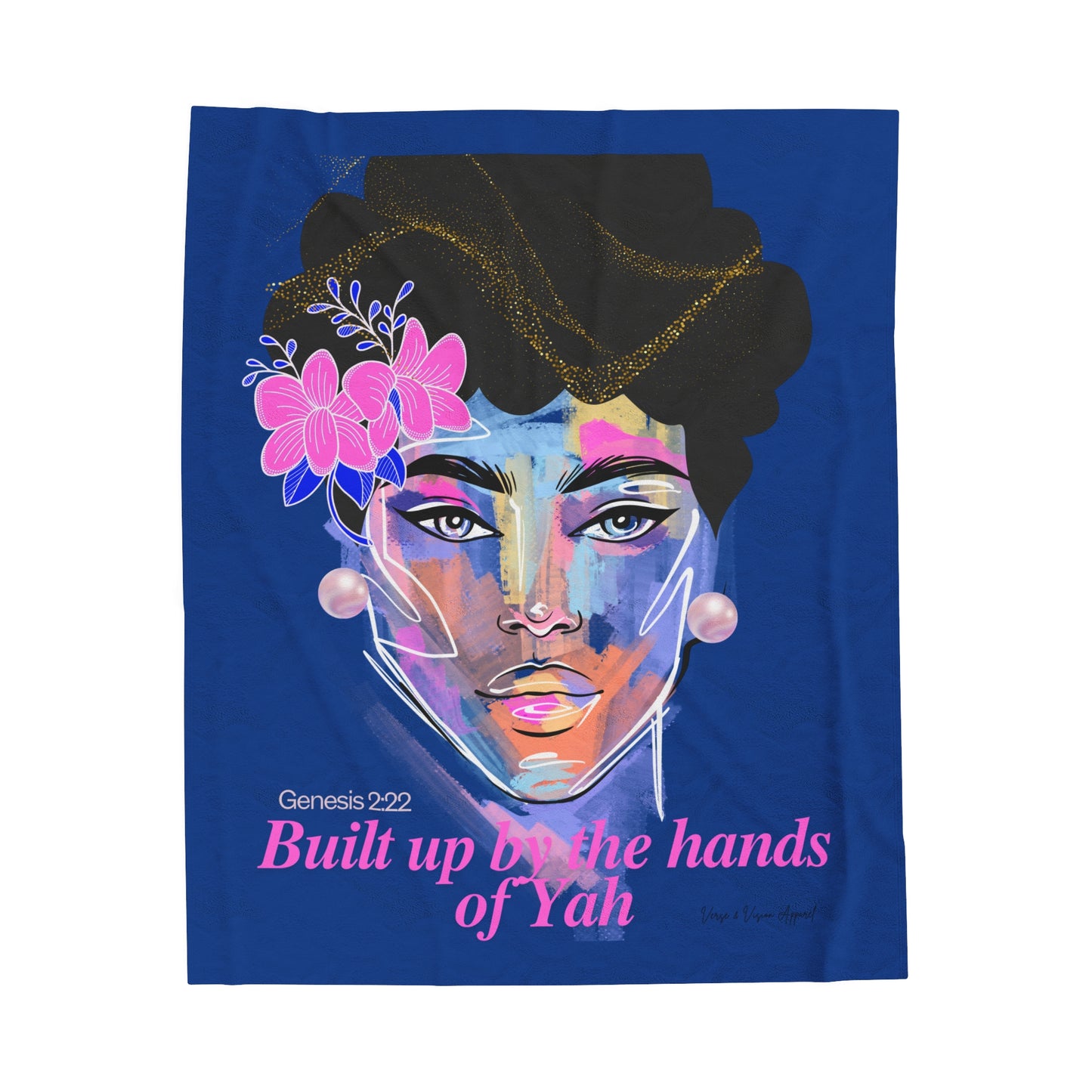 "Built up by the hands of Yah" Velveteen Plush Blanket