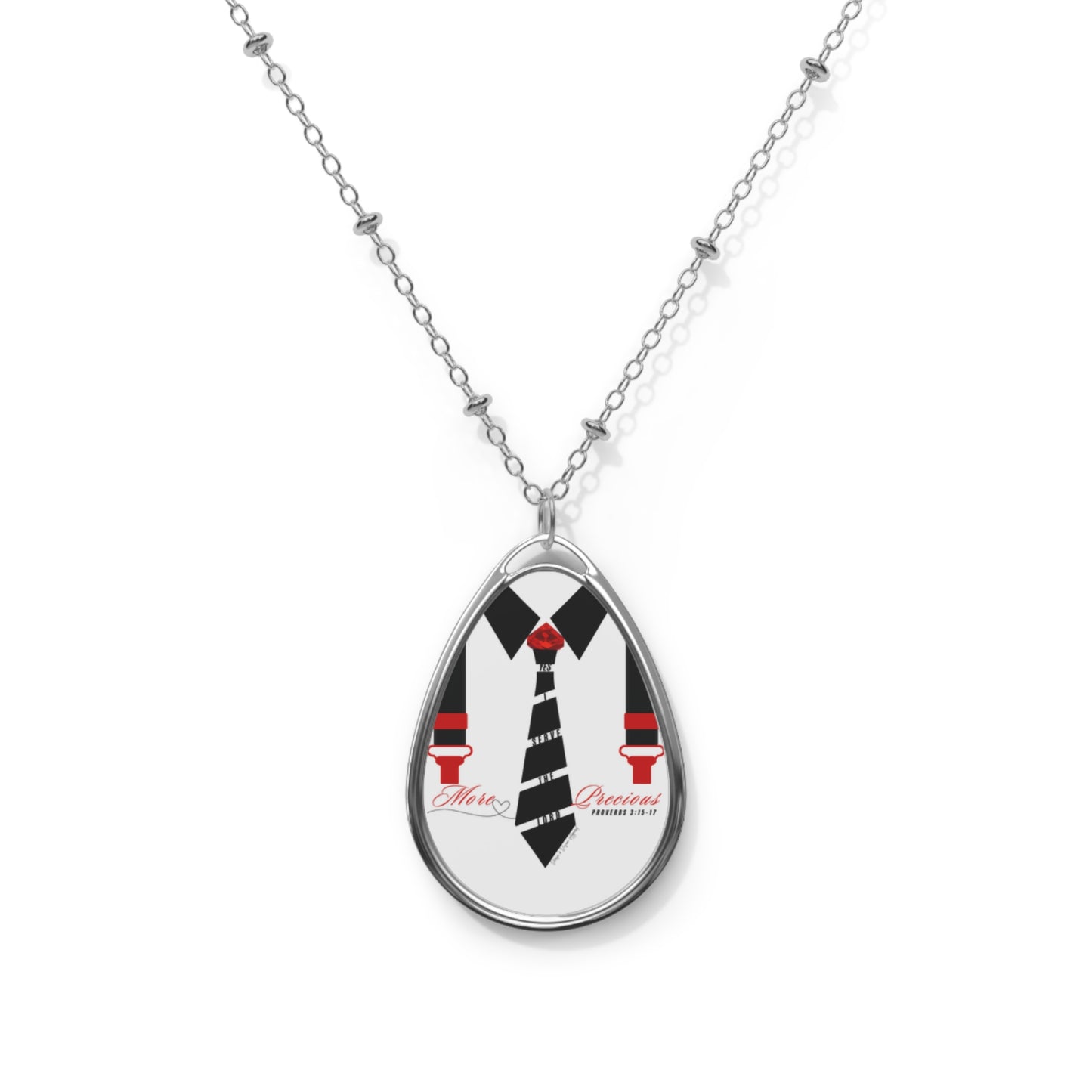 Far More Precious Oval Necklace