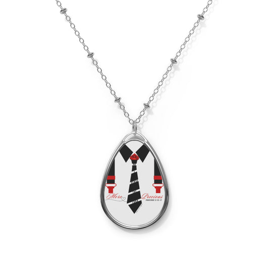 Far More Precious Oval Necklace