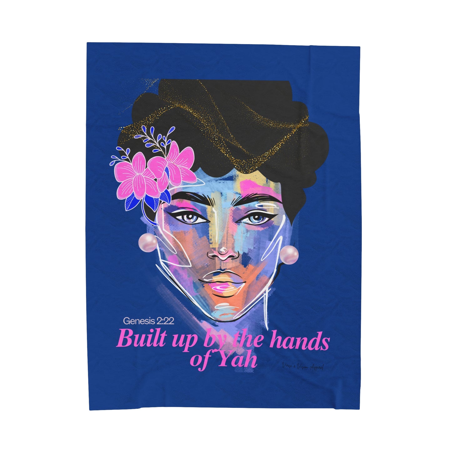 "Built up by the hands of Yah" Velveteen Plush Blanket