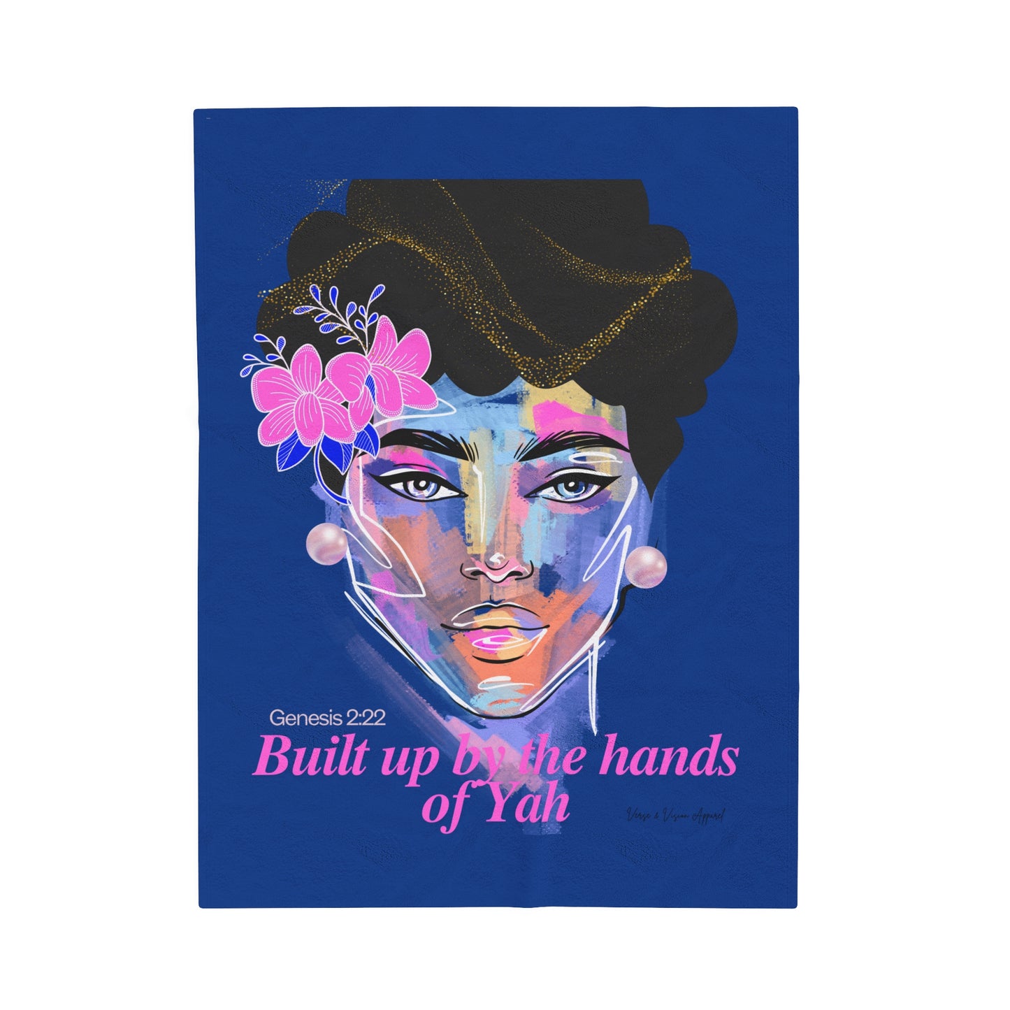 "Built up by the hands of Yah" Velveteen Plush Blanket