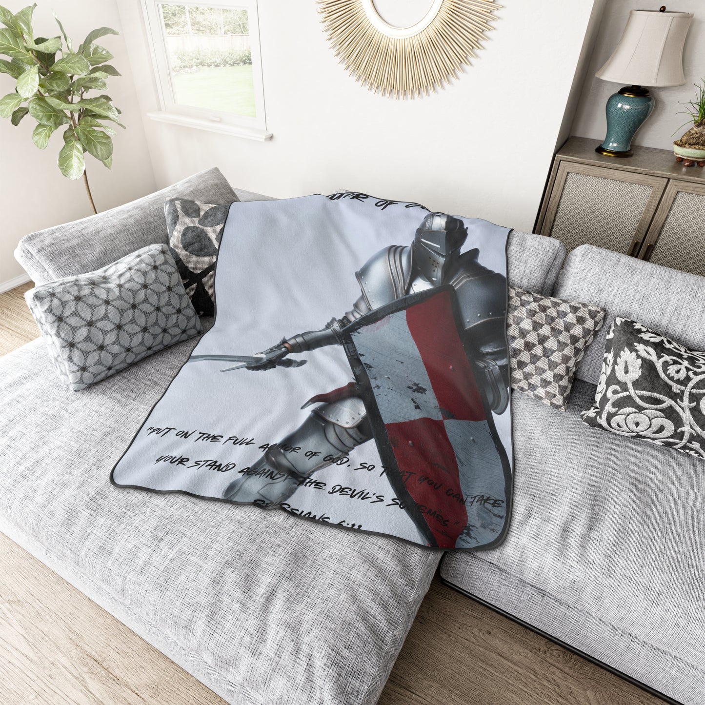 "Armor of God": Polyester Blanket