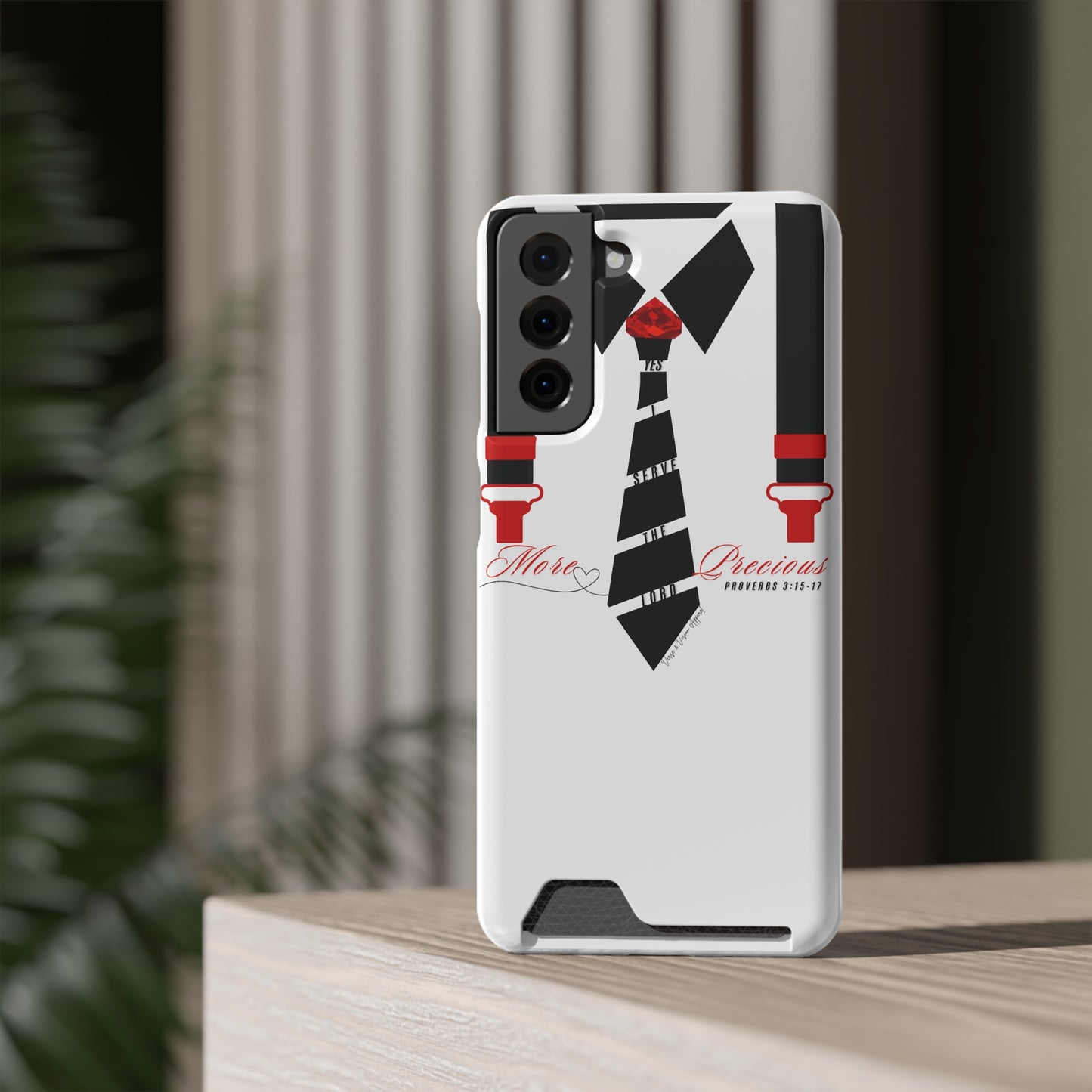 "Ruby, More Precious: Phone Case with Card Holder