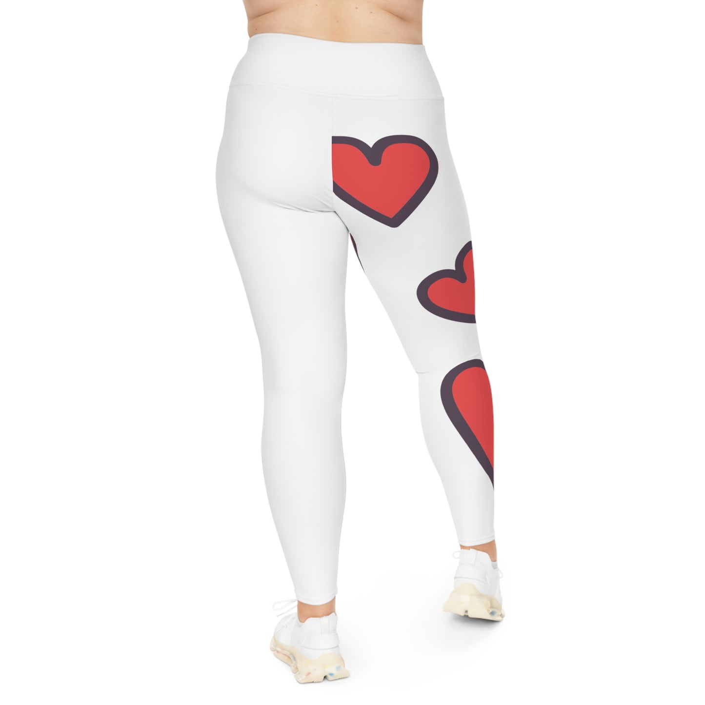 "Heart to Heart": Plus Size Leggings (AOP)