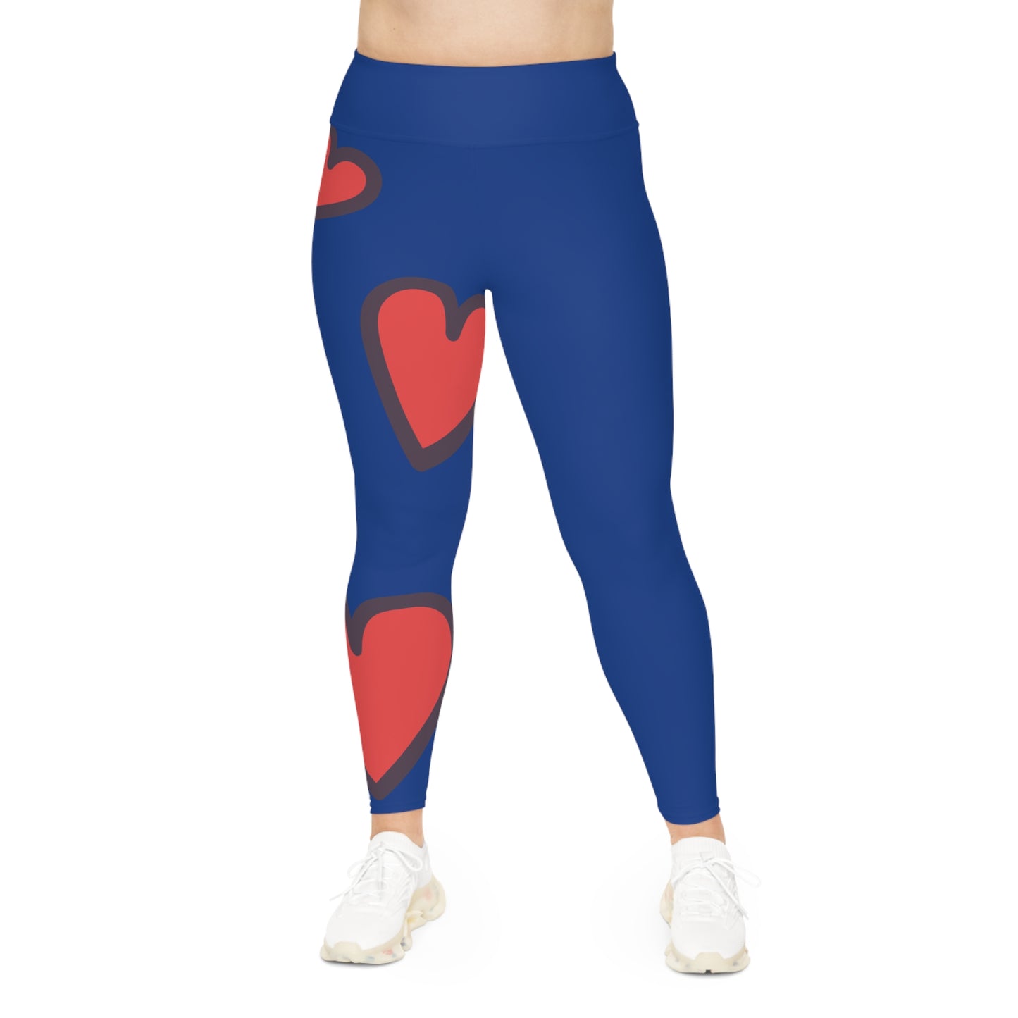 "Heart to Heart": Plus Size Leggings (AOP)