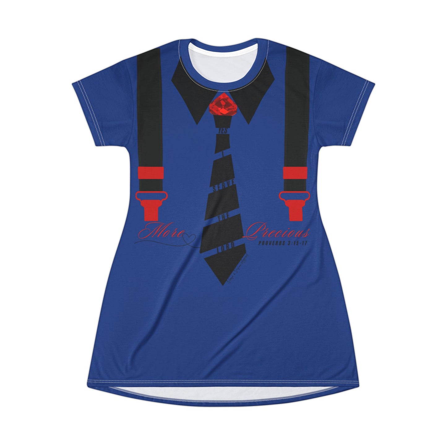 "Ruby, More Precious": T-Shirt Dress (AOP)