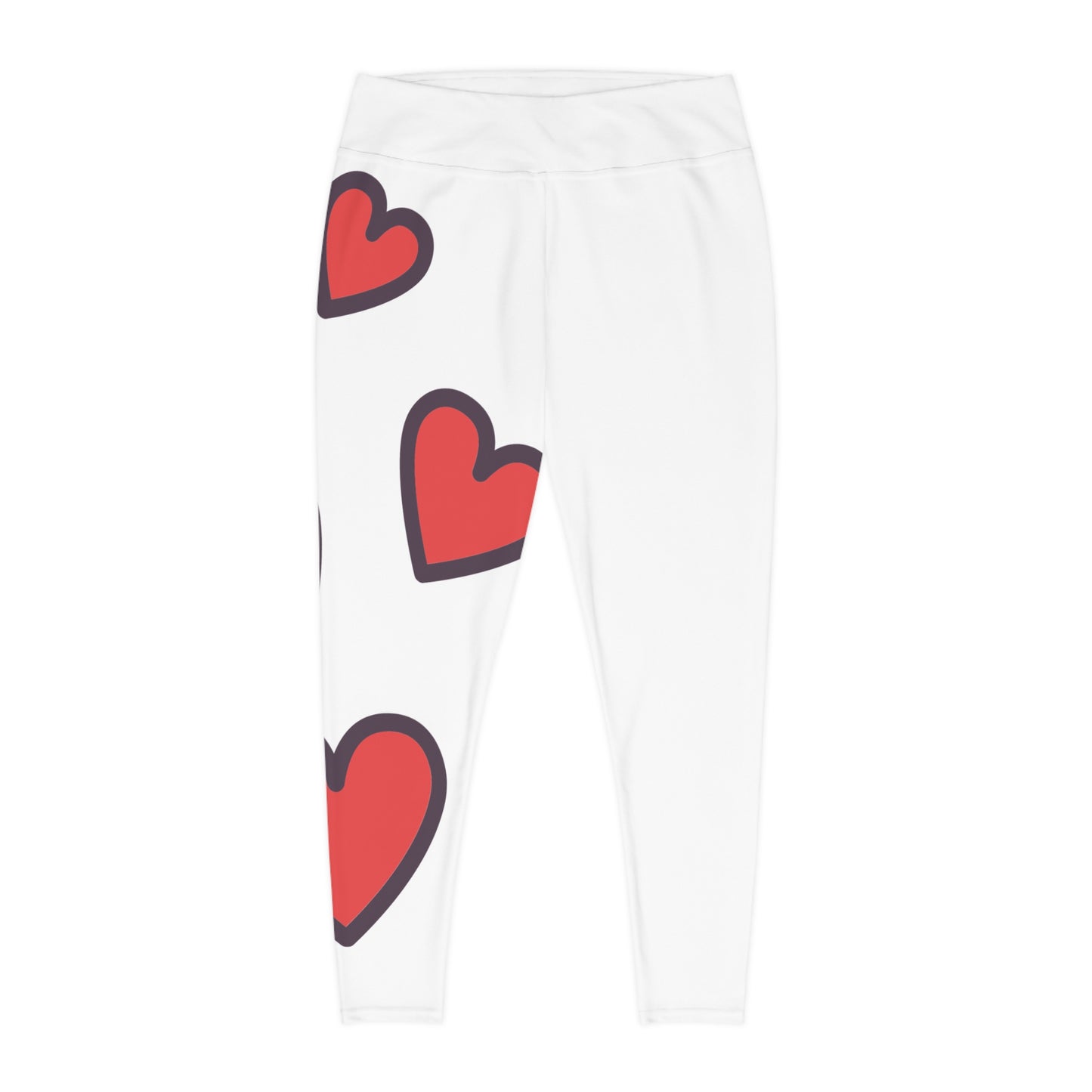 "Heart to Heart": Plus Size Leggings (AOP)